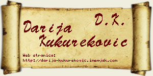 Darija Kukureković vizit kartica